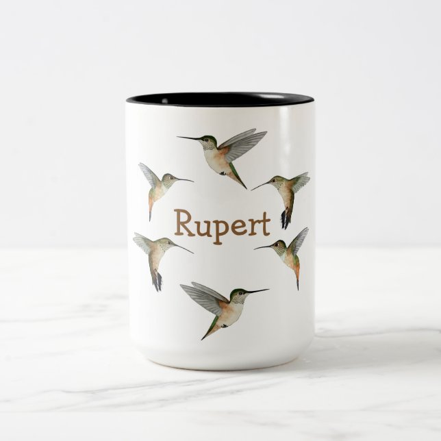 Mug à café à deux tons pour les colibris d'Allen (Centre)