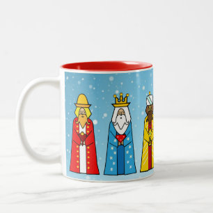 Mug à café à deux tons pour trois hommes sages