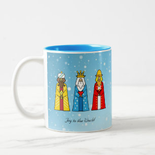 Mug à café à deux tons pour trois hommes sages