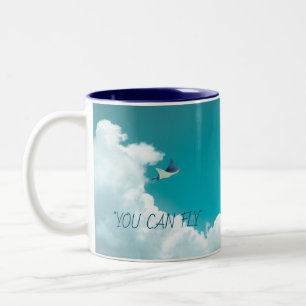 Mug à café à deux tons Stingray volant