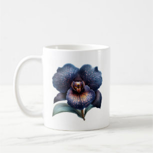 Mug à café à orchidée noire classique