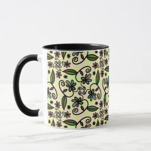 mug à café à pétales botaniques