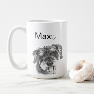 Mug à café avec portrait personnalisé d'animal de