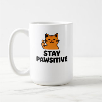 Mug à café avec un chat roux mignon qui fait un po
