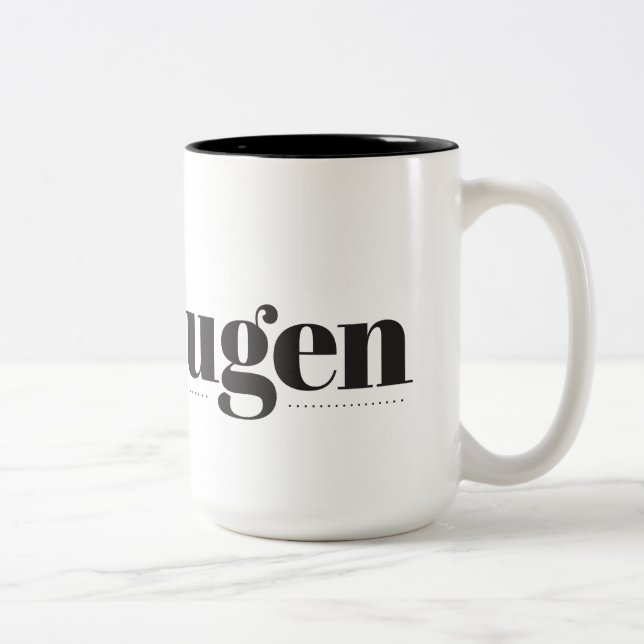 Mug à café bicolore Kaffesugen (Droit)
