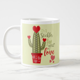 Mug à café Bonne Saint-Valentin Cactus Cœurs 60cl