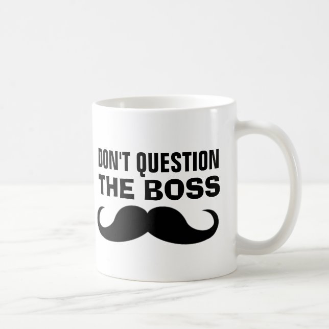 Mug à café BOSS Mustache, drôle (Droite)