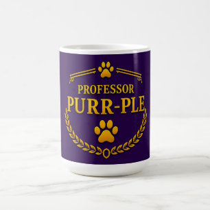 Mug à café Chat Violet Professor Purr-ple™