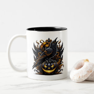 Mug à café Corbeau Halloween
