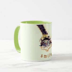 Mug à café d'autruche amusant - Texte personnalisé