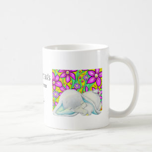 Mug à café d'éléphants de fleurs