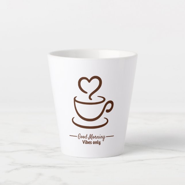 Mug à café en latte de début doux - Coupe de coeur (Devant)