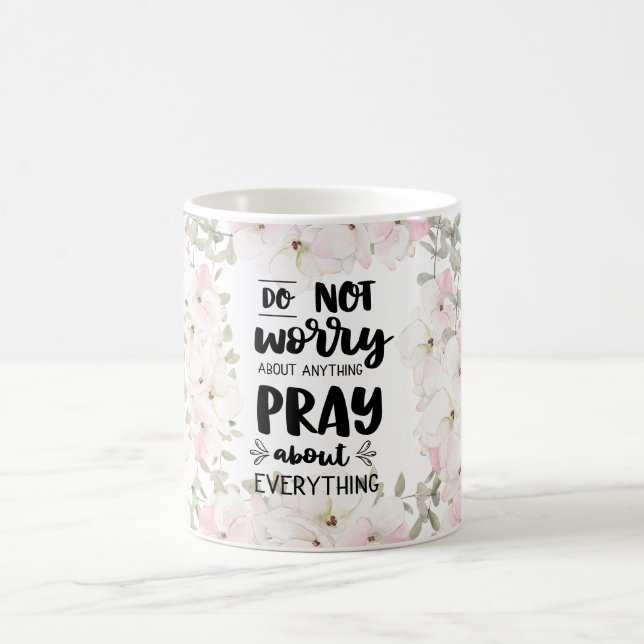 Mug à café floral chrétien/biblique (Centre)