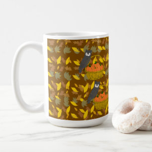 Mug à Café Hibou et Citrouilles d'Automne 
