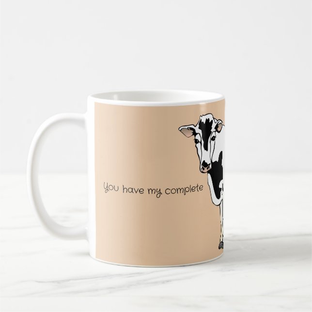 Mug à café humour de vache drôle (Gauche)