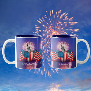 Mug à café "Joyeux 4 juillet "Que la liberté sonne