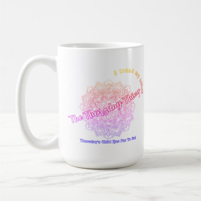 Mug à café Mandala pour enfants de jeudi (Neon Mul (Gauche)
