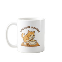 Mug à café mignon : Chat "Tasteur de café en forma
