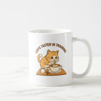 Mug à café mignon : Chat "Tasteur de café en forma