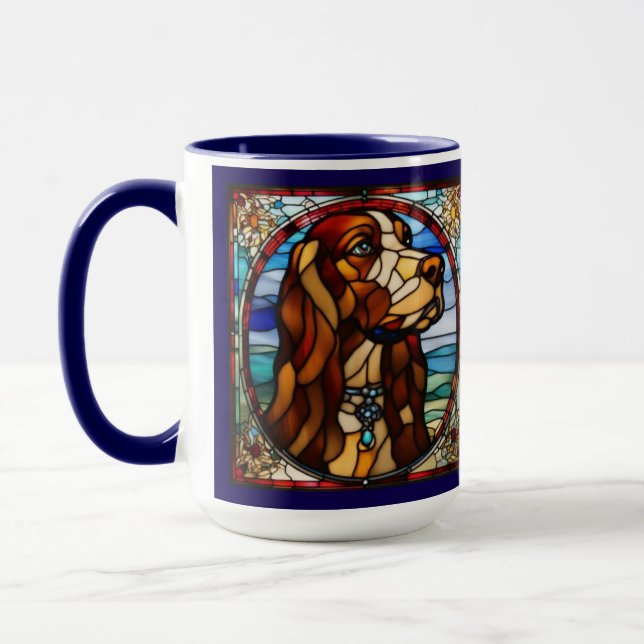 Mug à café mignon Lévrier Afghan (Gauche)