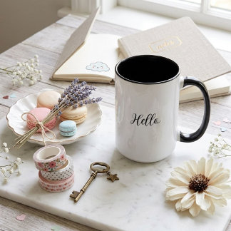 Mug à café personnalisable avec nom et message