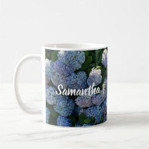 Mug à café personnalisé à l'hortensia floral