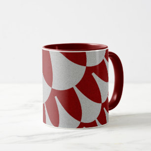 Mug à café personnalisé Burgundy Silver Scales