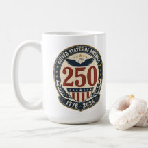 Mug à café pour le 250e anniversaire de l'Amérique