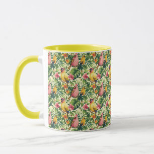 Mug à café pour oiseaux tropicaux