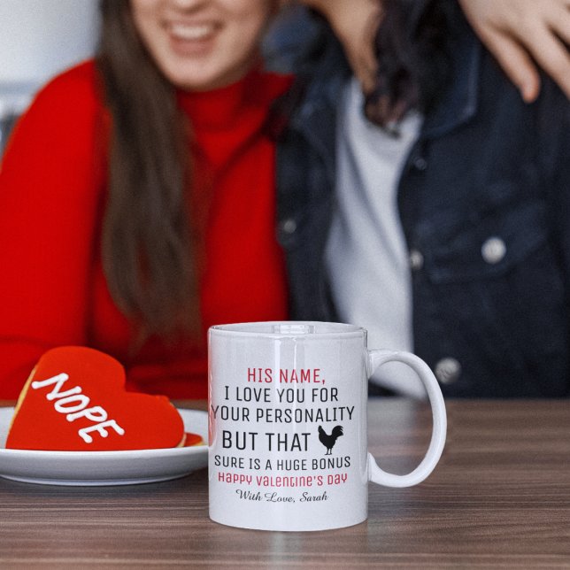 Mug À Café Valentin Personnalisé, Mugs Drôle, (Créateur téléchargé)