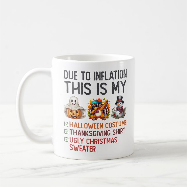 Mug A cause de l'inflation C'est mon costume d'Hallowe (Gauche)