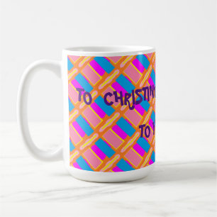 Mug À Christine heureux anniversaire vous rose jaune