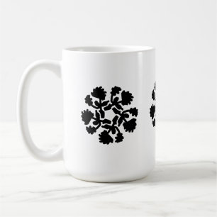 Mug, A classic black colour floral pattern design Coffee Mug