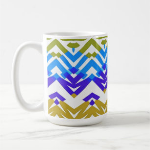 Mug, A classic multicolor zigzag pattern design Co Coffee Mug