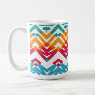 Mug, A classic multicolor zigzag pattern design Coffee Mug