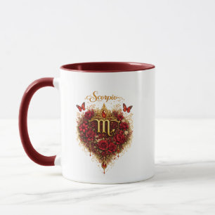 Mug à cœur floral Zodiaque Scorpion – Astrologue i