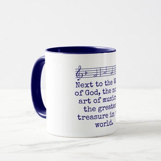 Mug À Côté De La Parole De Dieu - Citation Musique (Devant gauche)
