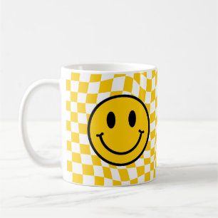 Mug à damiers Wavy Yellow Preppy Smile