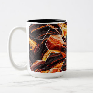 Mug à deux tonalités Abstrait d'Hexagon (15 oz)