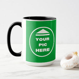 Mug à deux tons - Ajouter votre image 15 oz noir b