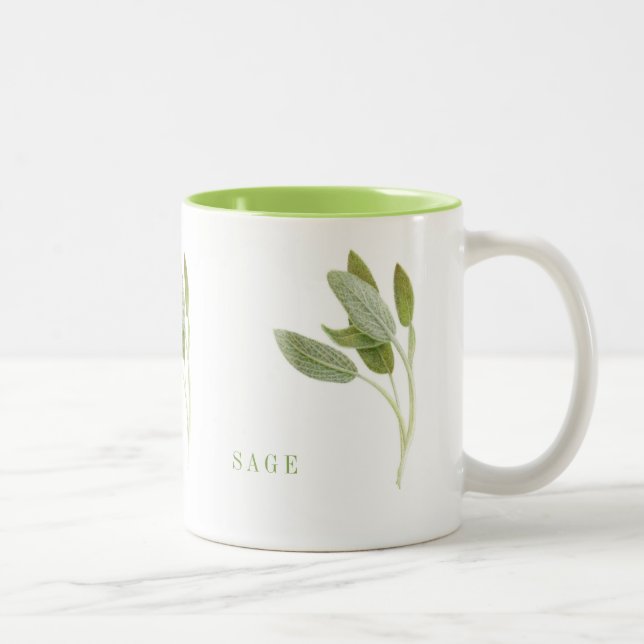 Mug à deux tons de chaux FRAIS SAGE (Droit)
