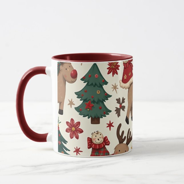 Mug à deux tons de Noël, 11 oz (Gauche)