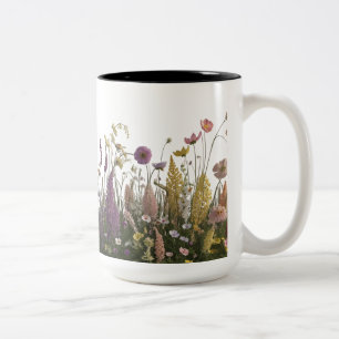 Mug à deux tons de prairie fleur sauvage 15 oz - B