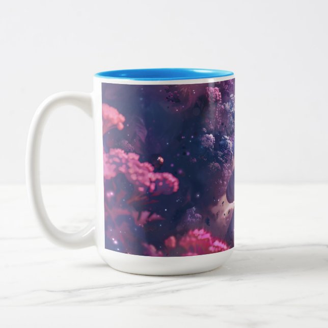 Mug à deux tons, exploration spatiale à 15 oz (Gauche)