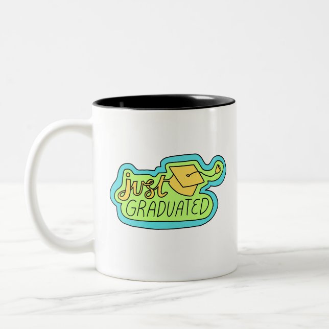 Mug à deux tons JUST_GRADUATED (Gauche)