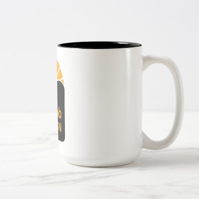 Mug à deux tons noir 15 oz (Droit)