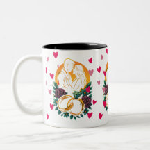 Mug à deux tons romantique Mariage