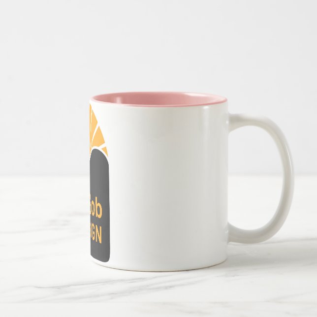Mug à deux tons rose 15 oz (Droit)
