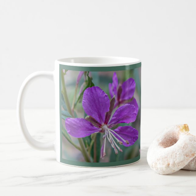 Mug à fleurs d'herbe à feu (Avec donut)