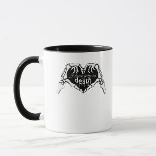 Mug À la mort - Squelette Coeur main